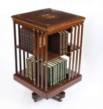 Antique  Edwardian Inlaid Mahogany Revolving Bookcase  C1900 | Ref. no. A1212 a | Regent Antiques
